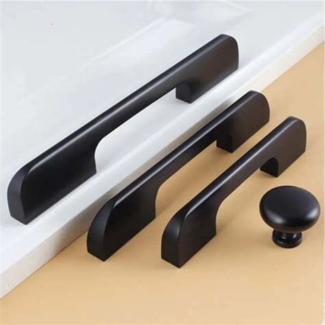 Black Modern Kitchen Cabinet Handles Cabinets 160mm Dresser Knobs Chrome - The Art of Images