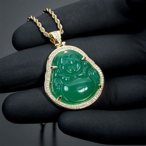 Buddha Necklace Green Clearance | bellvalefarms.com