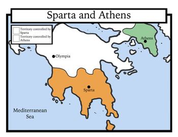 Ancient Greece Map Athens Sparta - United States Map