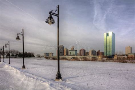 Winter City Skyline Royalty Free Stock Photo - Image: 36257665