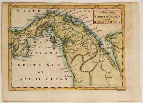 A Map of the Isthmus of Darien and Bay of Panama. - Old map by JEFFERYS, T.