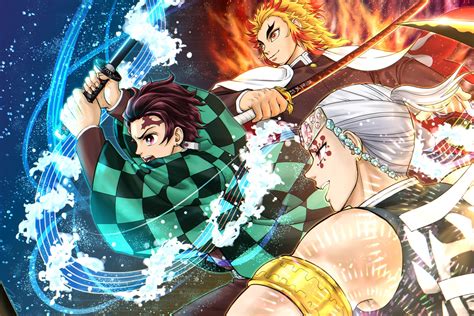 Demon Slayer: Kimetsu No Yaiba HD, Kyojuro Rengoku, Tanjiro Kamado ...