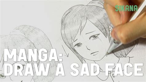 Learn how to draw manga easily: Draw a sad face - YouTube