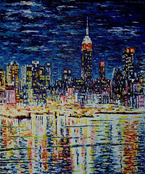 City landscape, Landscape paintings, New york art