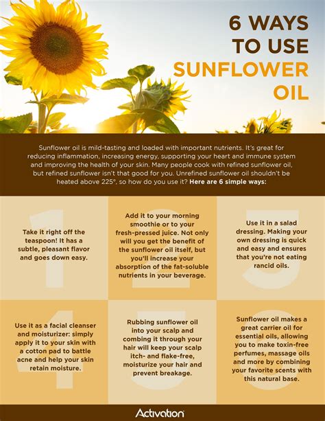 The Top 5 Benefits of Sunflower Seed Oil | Activation Products ...