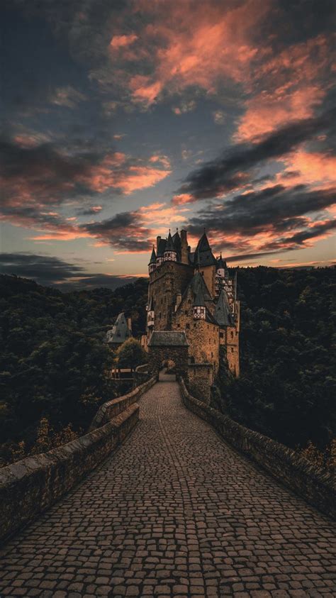 Castle trail evening sky iPhone 8 Wallpapers Free Download