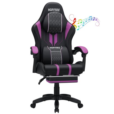 Hoffree Big and Tall Gaming Chair with Speakers Massage Office Chair ...