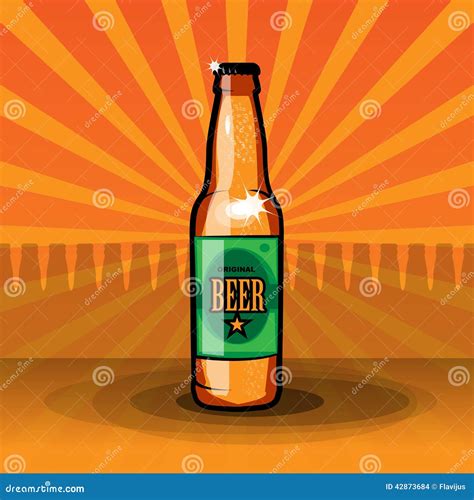Beer bottle stock vector. Illustration of aluminum, bottle - 42873684