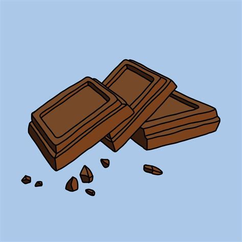 Doodling freehand outline sketch drawing of a chocolate bar. 8057498 ...