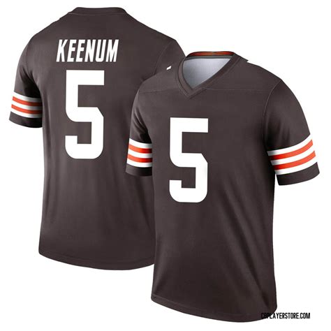 Men's Case Keenum Brown Legend Football Jersey - cbplayerstore.com