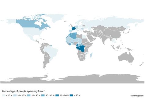 Francophone countries - World in maps