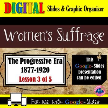 Progressive Era: Women's Suffrage - GOOGLE Slides by ZoopDog Creations