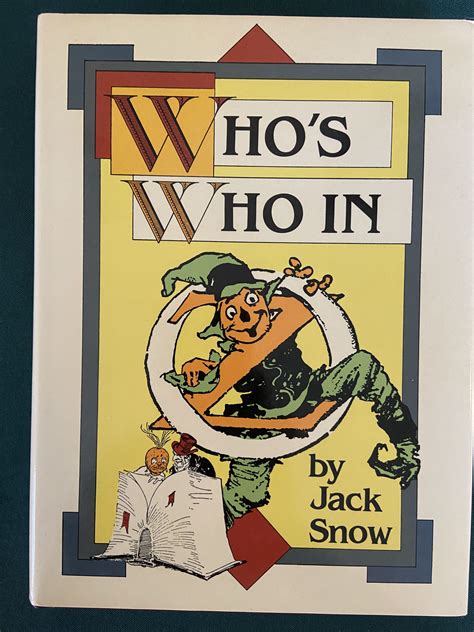 Sold: Who's Who in Oz by Jack Snow 1988 HB Dust Jacket All Wizard of Oz ...