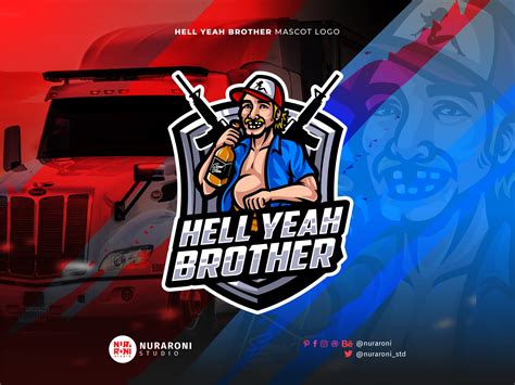 Hell Yeah Brother - Custom Figure Mascot Logo by Nuraroni Studio on ...