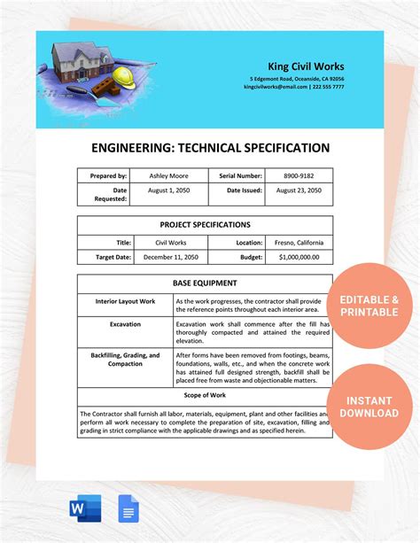 Project Specification Template