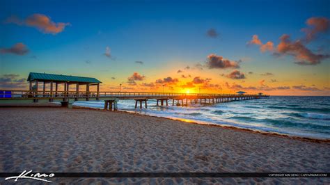 Sunrise at the Pier in Fort Lauderdale by the Sea Beach | HDR Photography by Captain Kimo