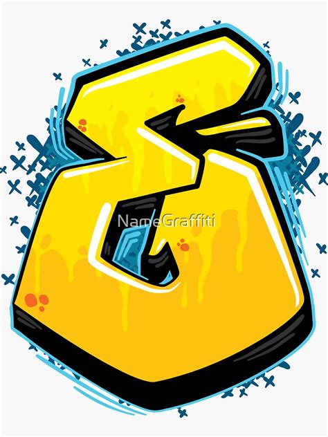 "Graffiti Letter E" Sticker for Sale by NameGraffiti | Redbubble