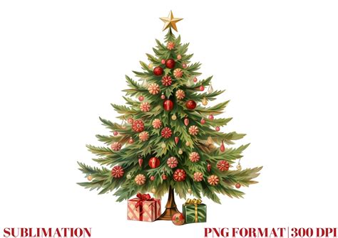 Watercolor Christmas Tree Clipart Graphic by Mirawillson · Creative Fabrica