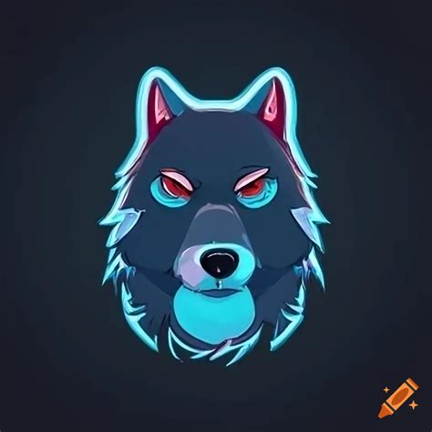 Wolf icon for merchandise on Craiyon