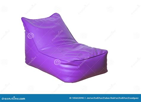 Purple Soft Chaise Lounge Isolated on White Background Stock Photo - Image of armchair ...