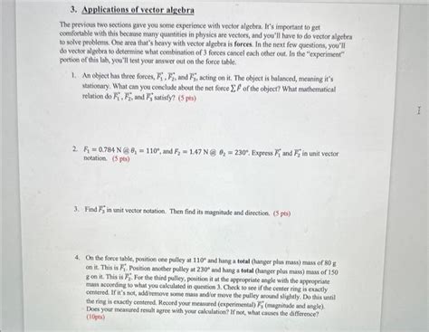 Solved 3. Applications of vector algebra The previous two | Chegg.com