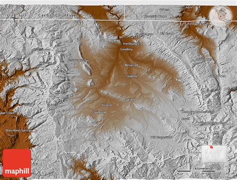 Physical 3D Map of Jackson County