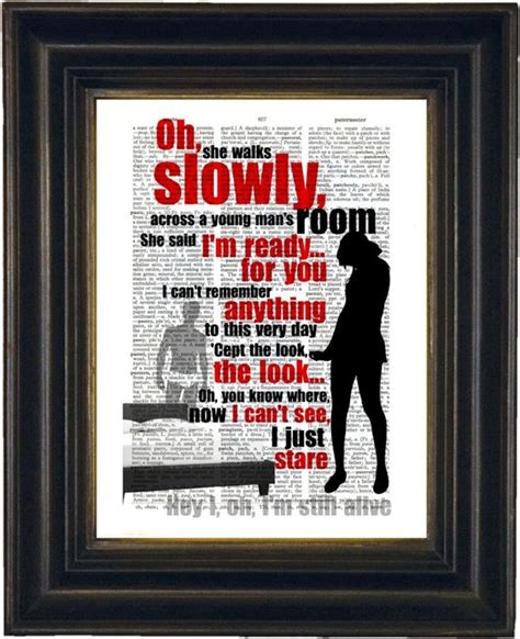 Pearl Jam Alive Song Lyric Print on repurposed by ForgottenPages