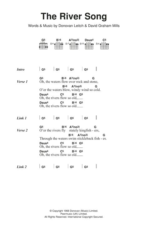 The River Song by Donovan - Guitar Chords/Lyrics - Guitar Instructor