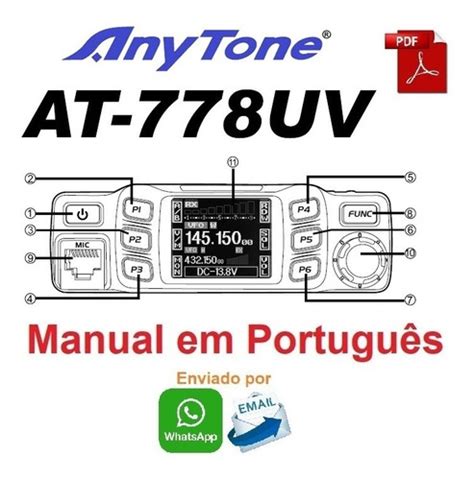 Manual Em Português Do Rádio Anytone At-778uv (pdf) | Manualbr