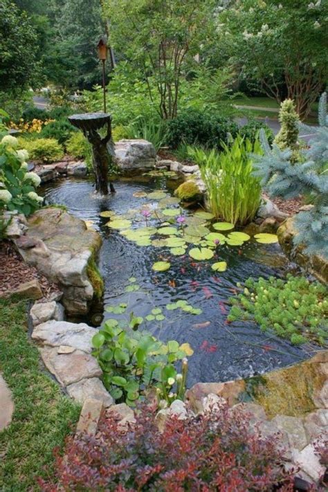 30+ Adorable Fish Ponds Inspirations For Your Home | Belos jardins, Jardins pequenos, Cachoeira ...