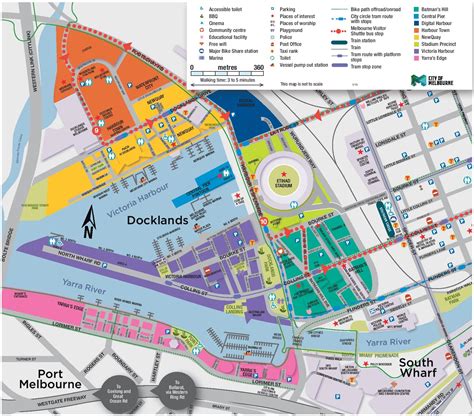 Melbourne Docklands map - Ontheworldmap.com