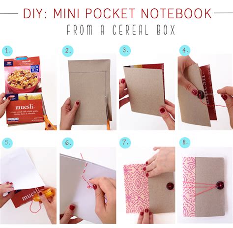 DIY: Mini Notebook From A Cereal Box