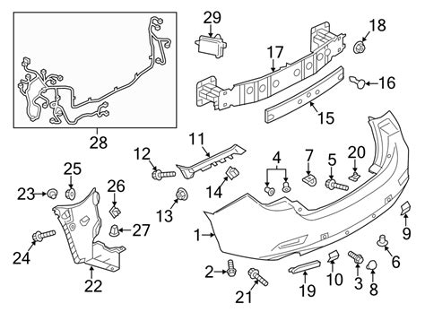 2001 Mazda Tribute Bumper Cover (Rear) - GJR950221ABB | Mazda Car Parts ...