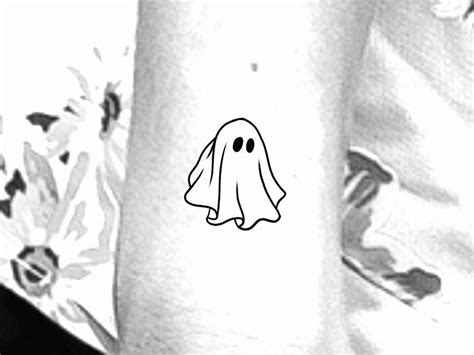 Small Ghost Temporary Tattoo