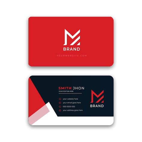 Premium Vector | Flat modern minimalist business card design