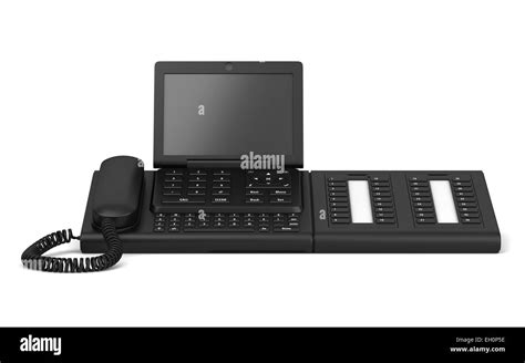 modern office desk phone isolated on white background Stock Photo - Alamy