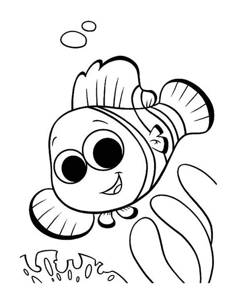 Cute Little Clown Fish Coloring Pages | Best Place to Color | Fish coloring page, Disney ...