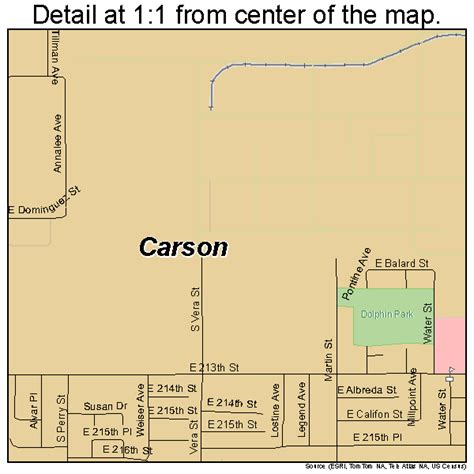 Carson California Street Map 0611530