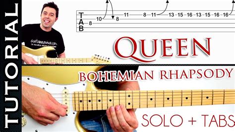 Como tocar Bohemian Rhapsody de QUEEN en guitarra SOLO tutorial Accordi ...