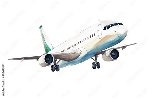 airplane isolated on white background Stock Illustration | Adobe Stock