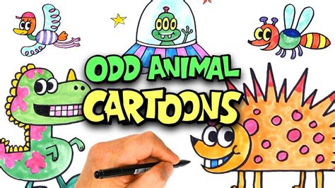 How to Draw Funny Cartoon Animals | Odd Animals | Cartooning Basic ...