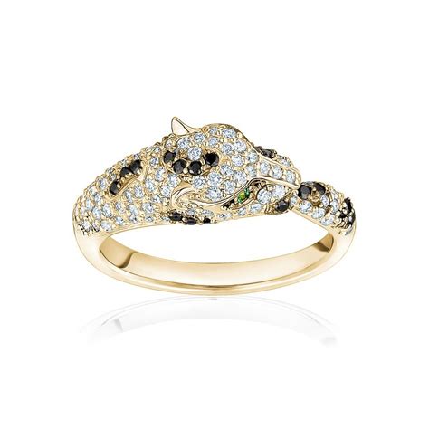 Diamond Panther Ring | Panther ring, White gold, Diamond