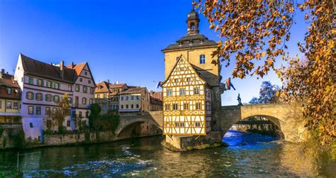 Traditional Houses and Castle,Bamberg Town,Bavaria,Germany. Stock Image - Image of architecture ...