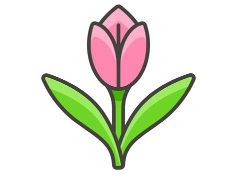 Tulip Emoji Icon PNG Transparent Emoji - Freepngdesign.com