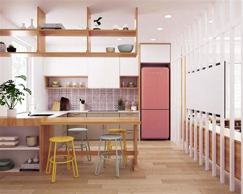 Pink SMEG fridge freezer | Interior Design Ideas