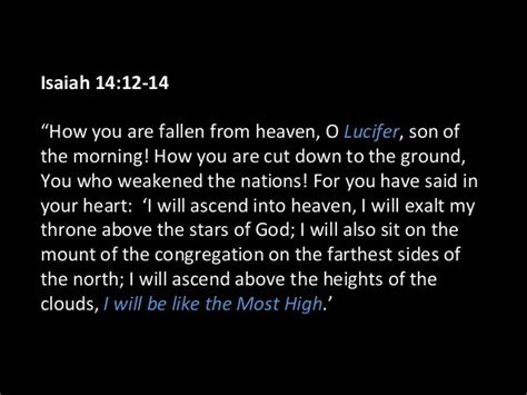 jesus – satan isaiah 14 12-14 lucifer cast down from heaven more complete scripture | "RickeyD ...