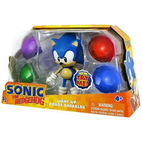 Sonic The Hedgehog Sonic Action Figure [Light Up Chaos Emeralds] - Walmart.com - Walmart.com