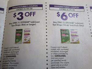 15 Coupons $3/1 Systane Lubricant Eye Drops 8ml + $6/1 Systane ...