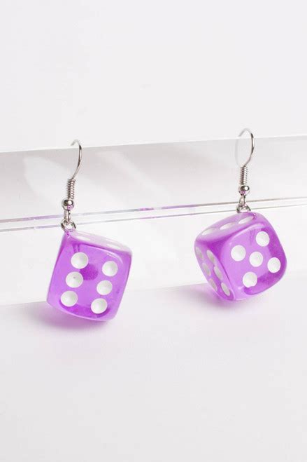 Purple Alien Lucite Earrings - Ragstock.com