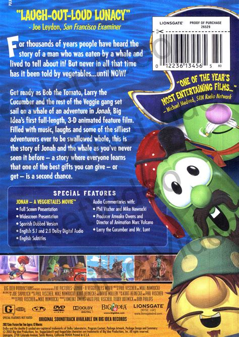 Jonah - A VeggieTales Movie (Widescreen/Fullscreen) (LG) on DVD Movie